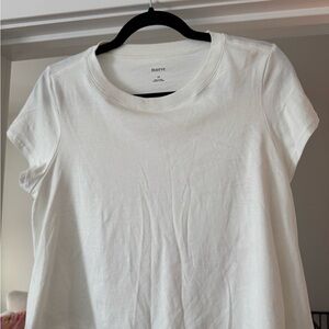 Maeve White Short-Sleeve Crewneck Tee